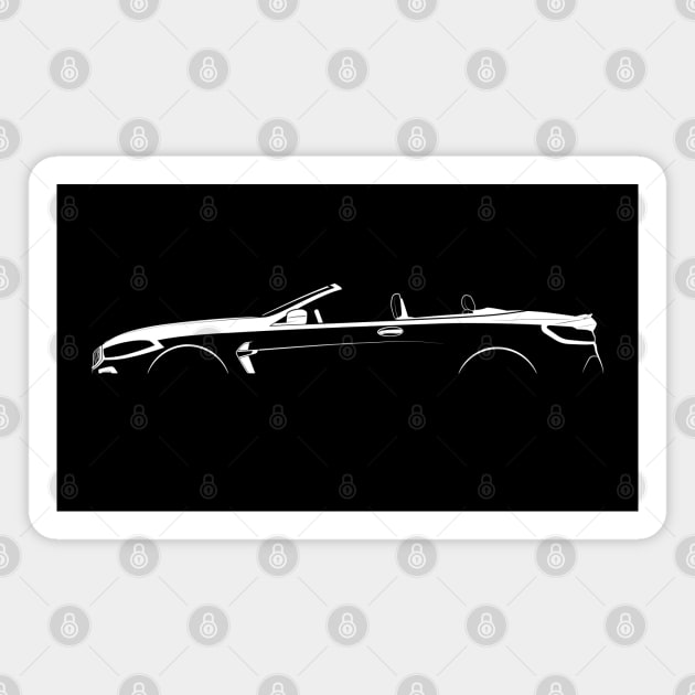 BMW M8 Cabrio (G14) Silhouette Magnet by Car-Silhouettes